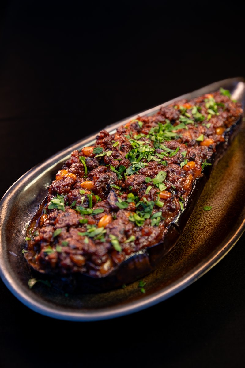 Grilled eggplant Levantine side - signature recipe at IMA